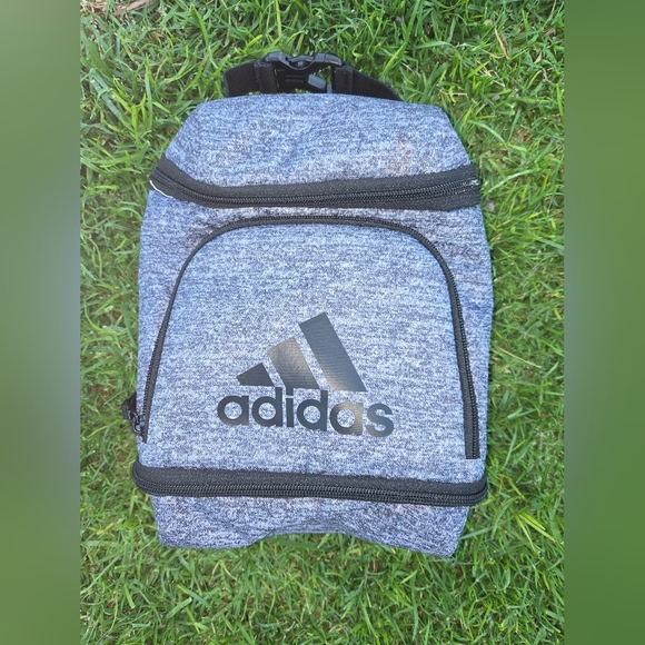 Adidas Portable Lunch Bag Insulated Cooler w/ Handle School Work Bag Gray Clean - Picture 1 of 6